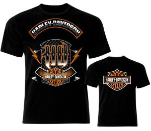 Черна тениска Harley Davidson