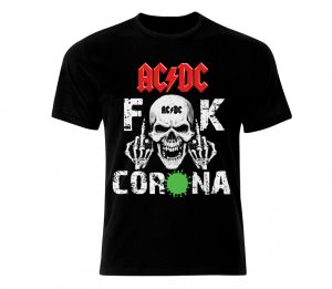 Тениска F*CK CORONA AC DC – изглед 2