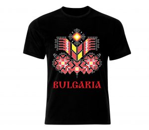 Тениска Българска шевица черна