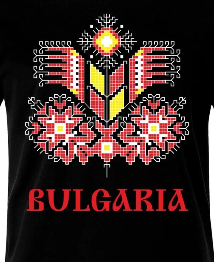 Българска шевица черна – щампата отблизо