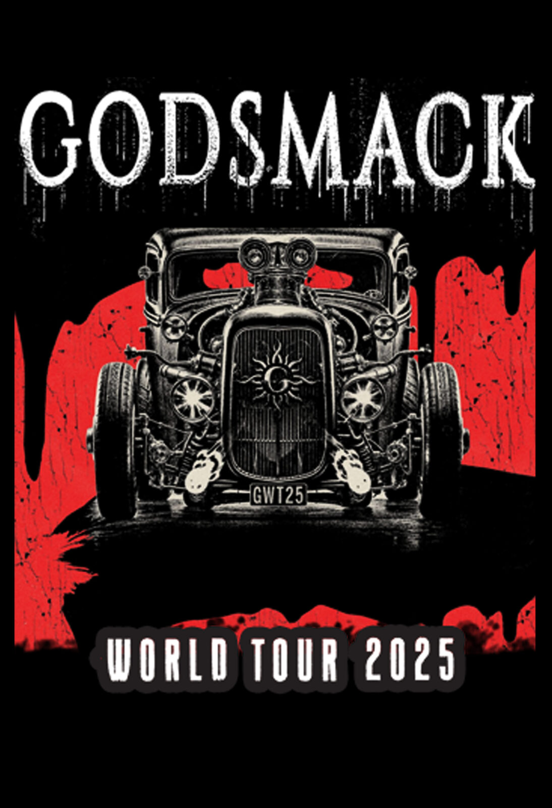 Тениска Godsmack – световно турне – щампата